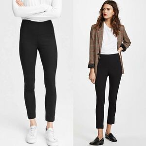 Rag & Bone Simone Equestrian Stretch Slim Pull-On Ankle Pants Black 00